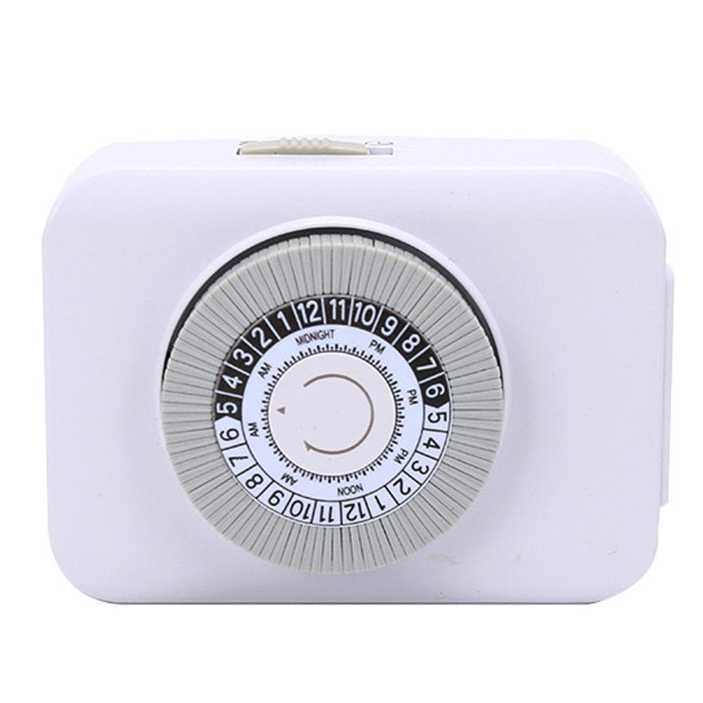 Indoor Mechanical Outlets Timer 24-Hour Programmable Plug-in Timer Switch Support 15-Minute 30-Min Interval white