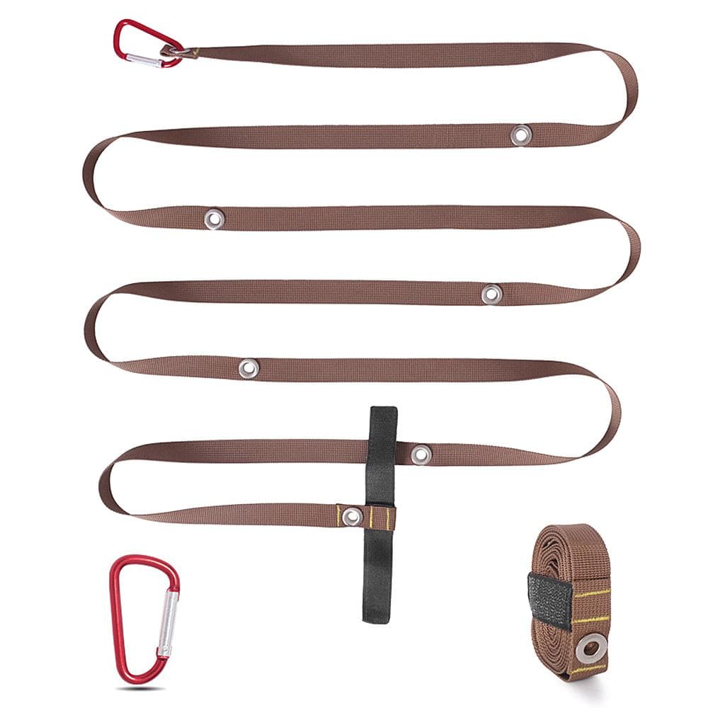 Outdoor Camping Tent Wind Rope Durable Nylon Wind Rope Multifunctional Tent Rope Buckle Adjustable brown