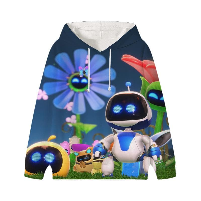 Astro Bot Hoodies Baby Unisex Cartoon Print Long Sleeve Tops Astronaut Toddler Boys Girls Casual Sweatshirts Outfits 100 abyss