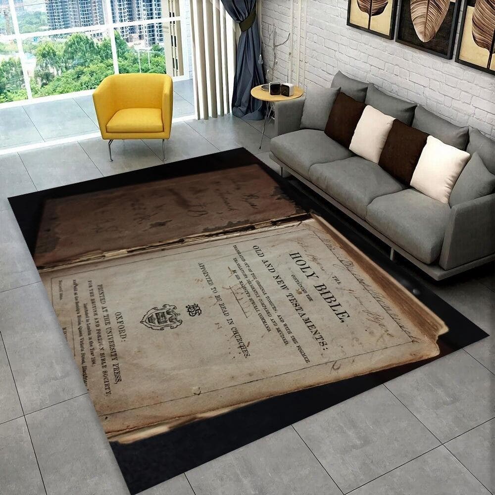 Holy Bible Cross Jesus Pray Area Rug,Carpet Rug for Home Living Room Bedroom Sofa Doormat Decor,kid Play Non-slip Floor Mat Gift 160cm x 230cm
