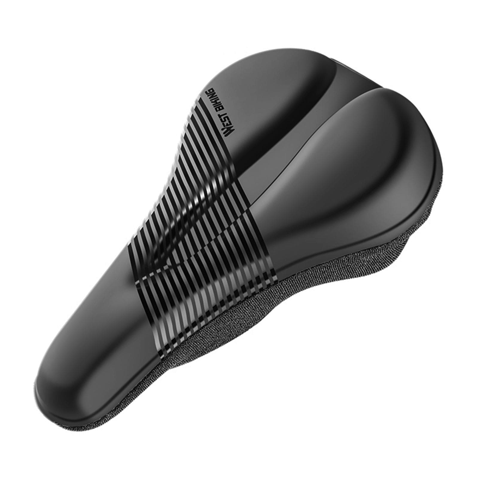 Anti-slip Bike Saddle Cover Soft Silicone Padded Bicycle Seat Cover Bike Seat Cushion Pad for black