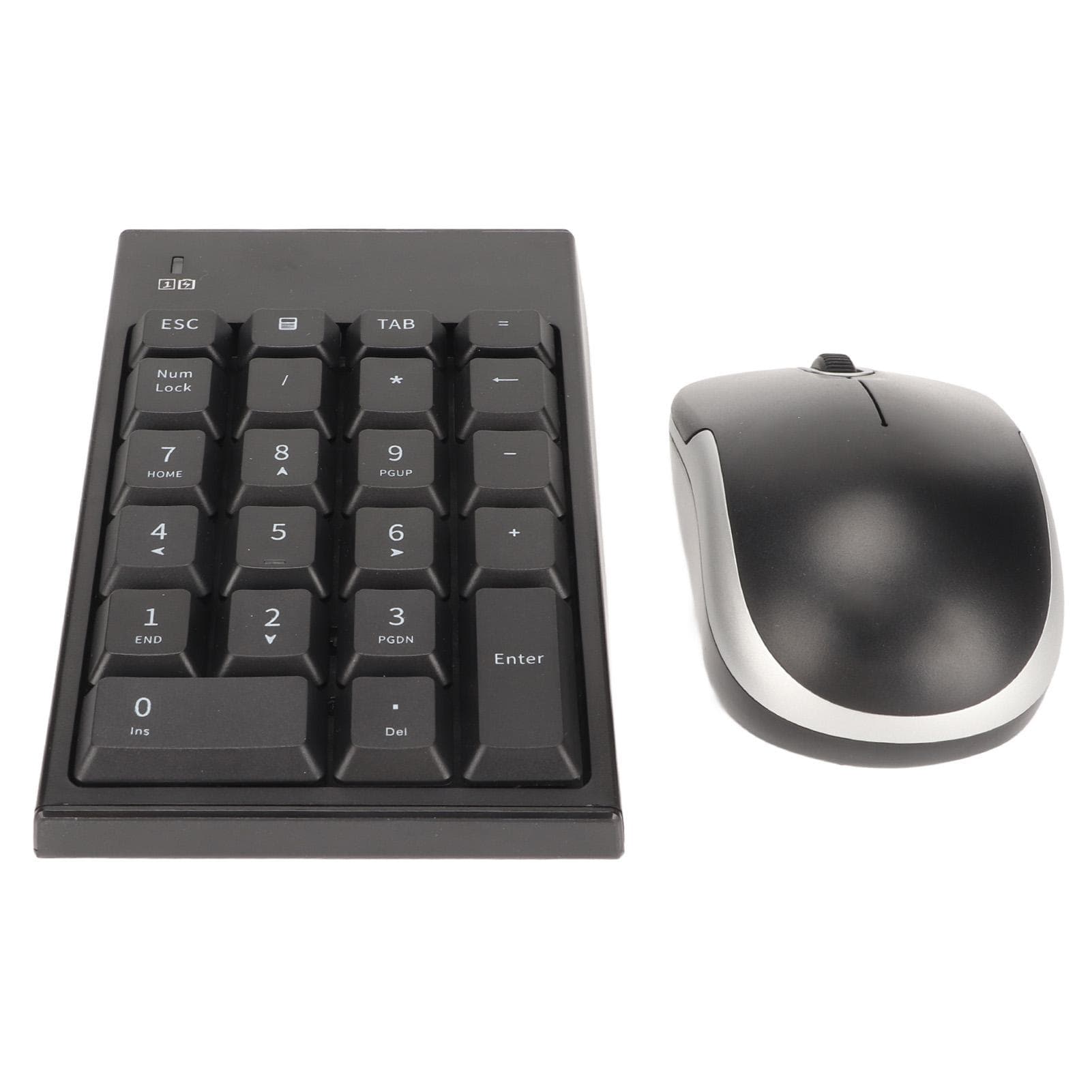 Number Pad Mouse Combo 2.4GHz Wireless 22 Keys 1200DPI USB Mouse Numeric Keypad for Banks Schools