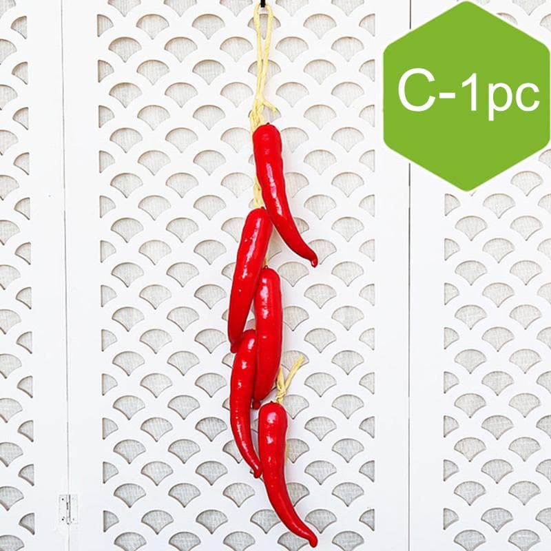 Artificial Simulation Food Vegetables Fake Chili Pepper Fruit Photography Props For Decoration Room Home Christmas Wall Decor