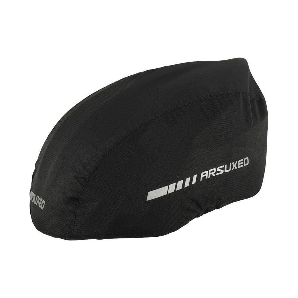 Waterproof Bike Helmet Cover with Reflective Strip Cycling Bicycle Helmet Rain Cover Road Bicycle black