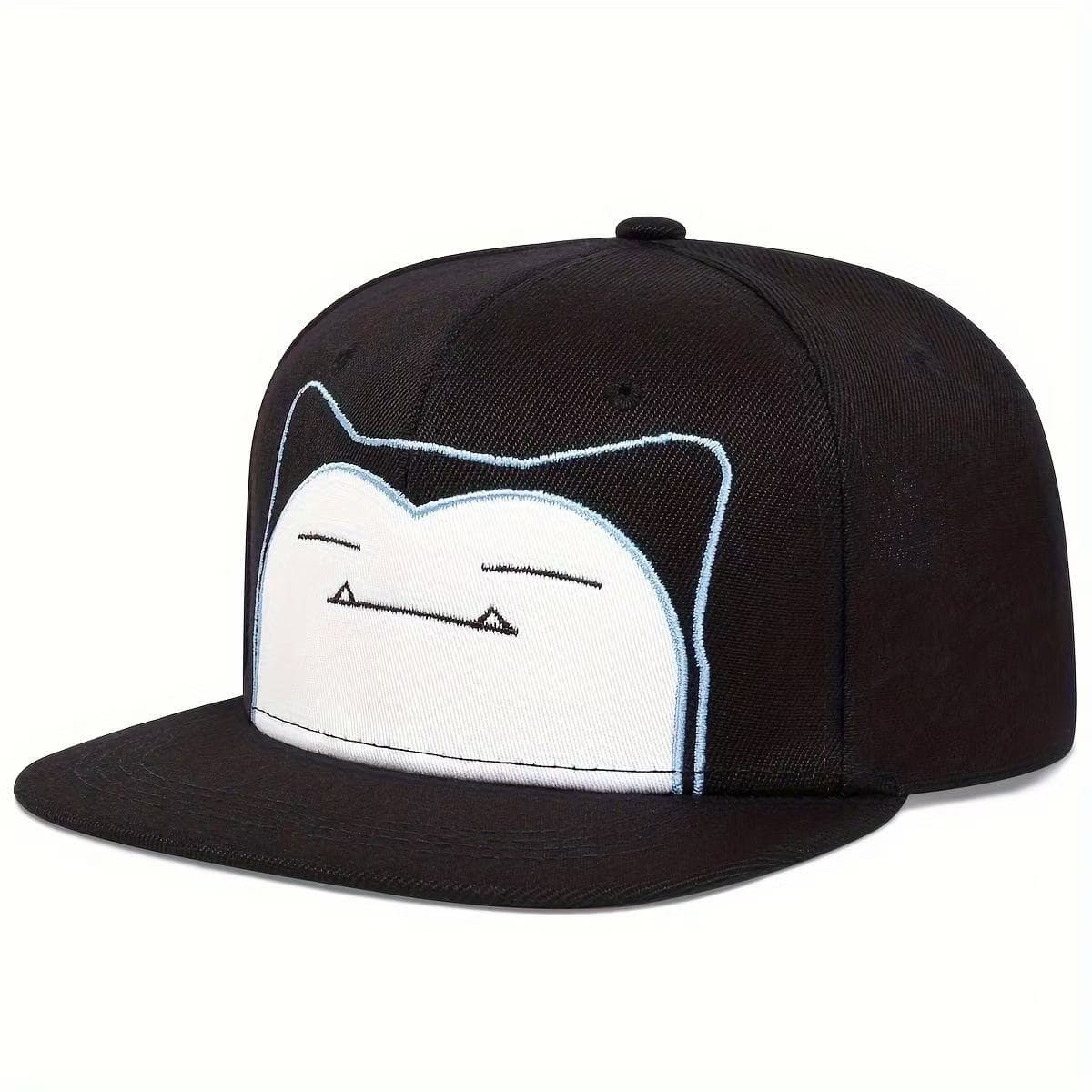 Cute Cartoon Embroidery Men Women Hats Outdoor Flat Top Sports Baseball Cap Cotton Fashion Leisure Travel Hat Snapback Caps black