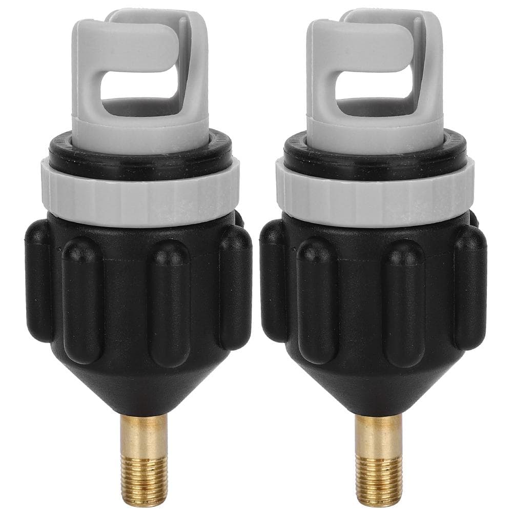 2Pcs Air Pump Inflator Surfboard Paddle Board Canoeing Adapter Heads Accessory black