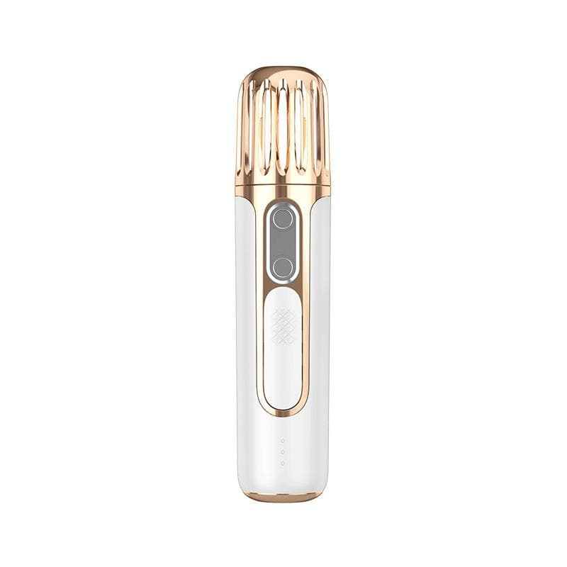 Facial Double Spray Emollient Portable Facial Moisturizing Face Steamer Cold Spray Machine Humidification Spray Instrument Test Hydrating Instrument white