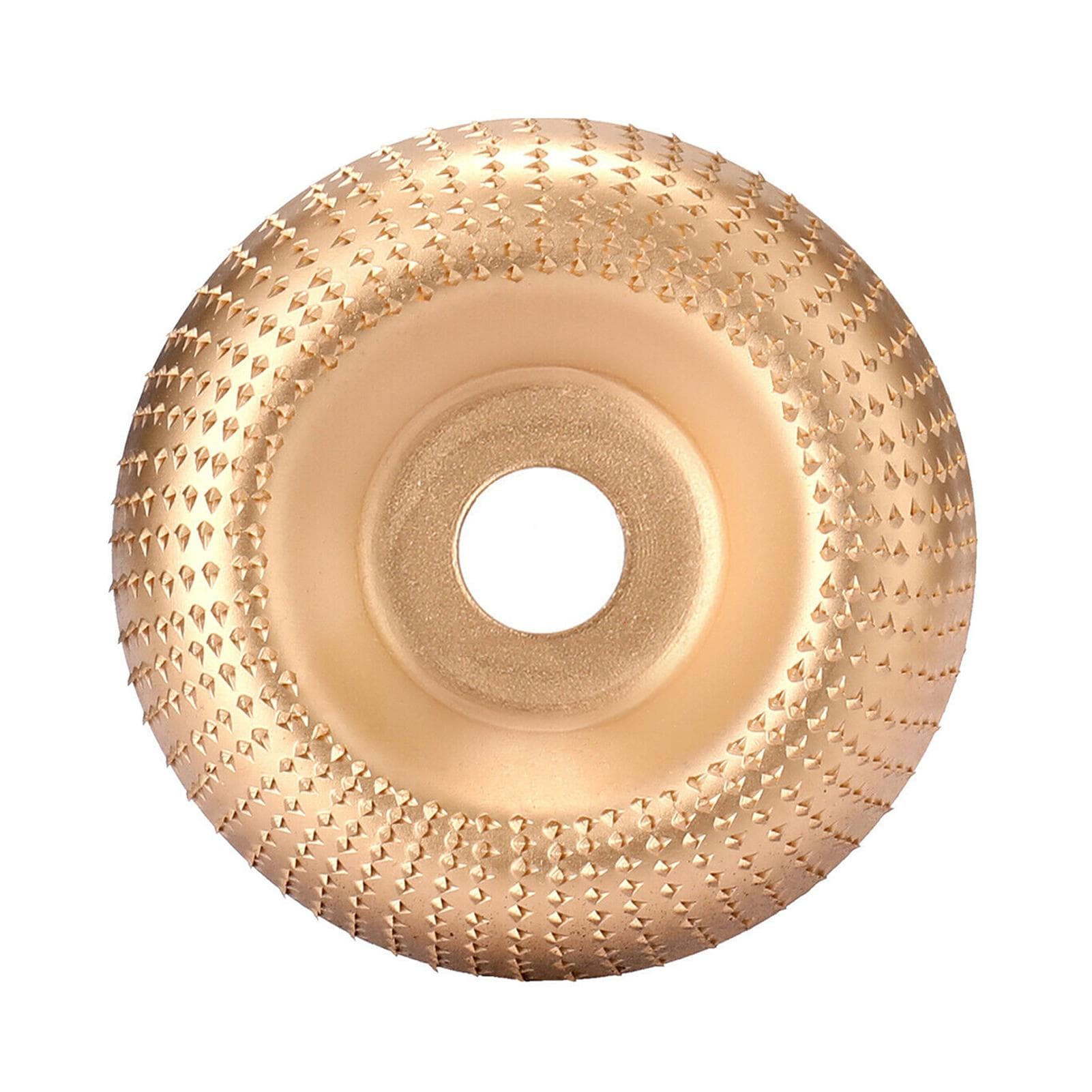 4'' Grinder Wheel Disc Wood Shaping Wheel Wood Grinding Disk for Angle Grinders with 16mm/0.63in 22mm gold