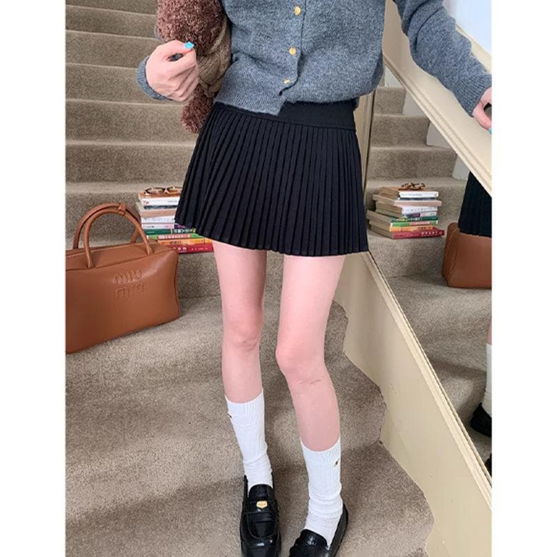Off-white Pleated Pleated Skirt for Women In Spring New High-waisted Slim A-line Summer Suit XL