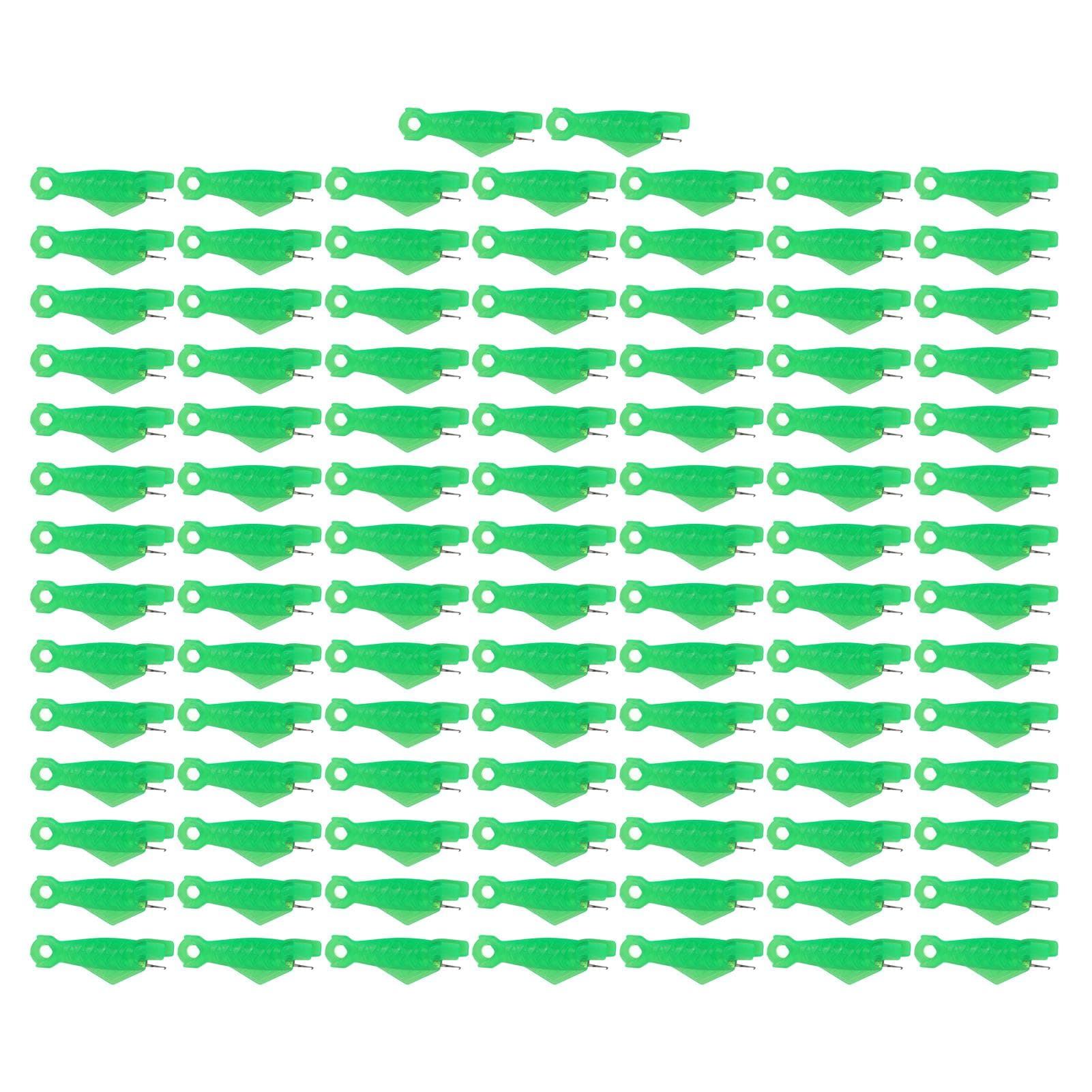 100 PCS Needle Threaders Green Fish Shaped Sewing Needle Inserter Sewing Machine Automatic Threader