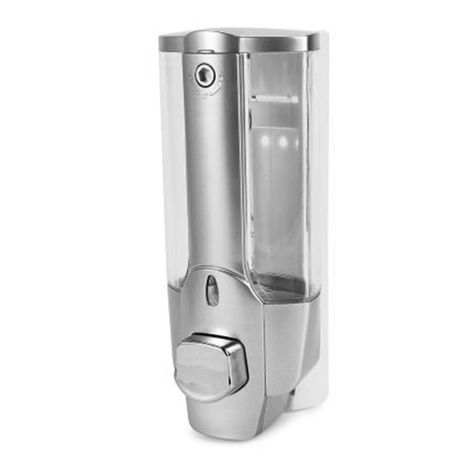 Wall Mounted Soap Dispenser 350ml Locking Leakproof Waterproof Wall Mount Manual Soap Dispenser for silver