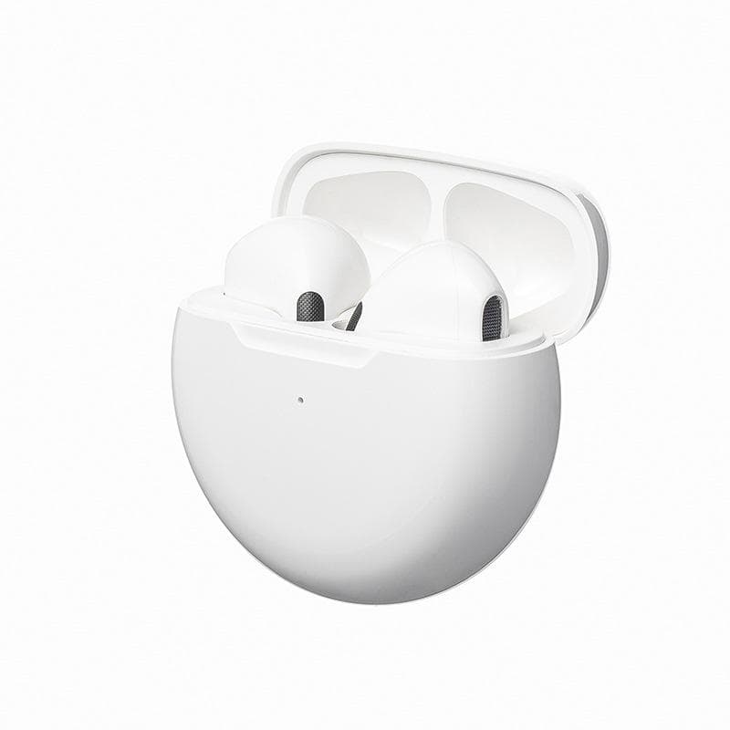 Air Pro 6 Wireless Bluetooth Headphones Stereo Earphones Sport Running Earpiece Mini Headset with Mic for Apple IPhone Xiaomi white