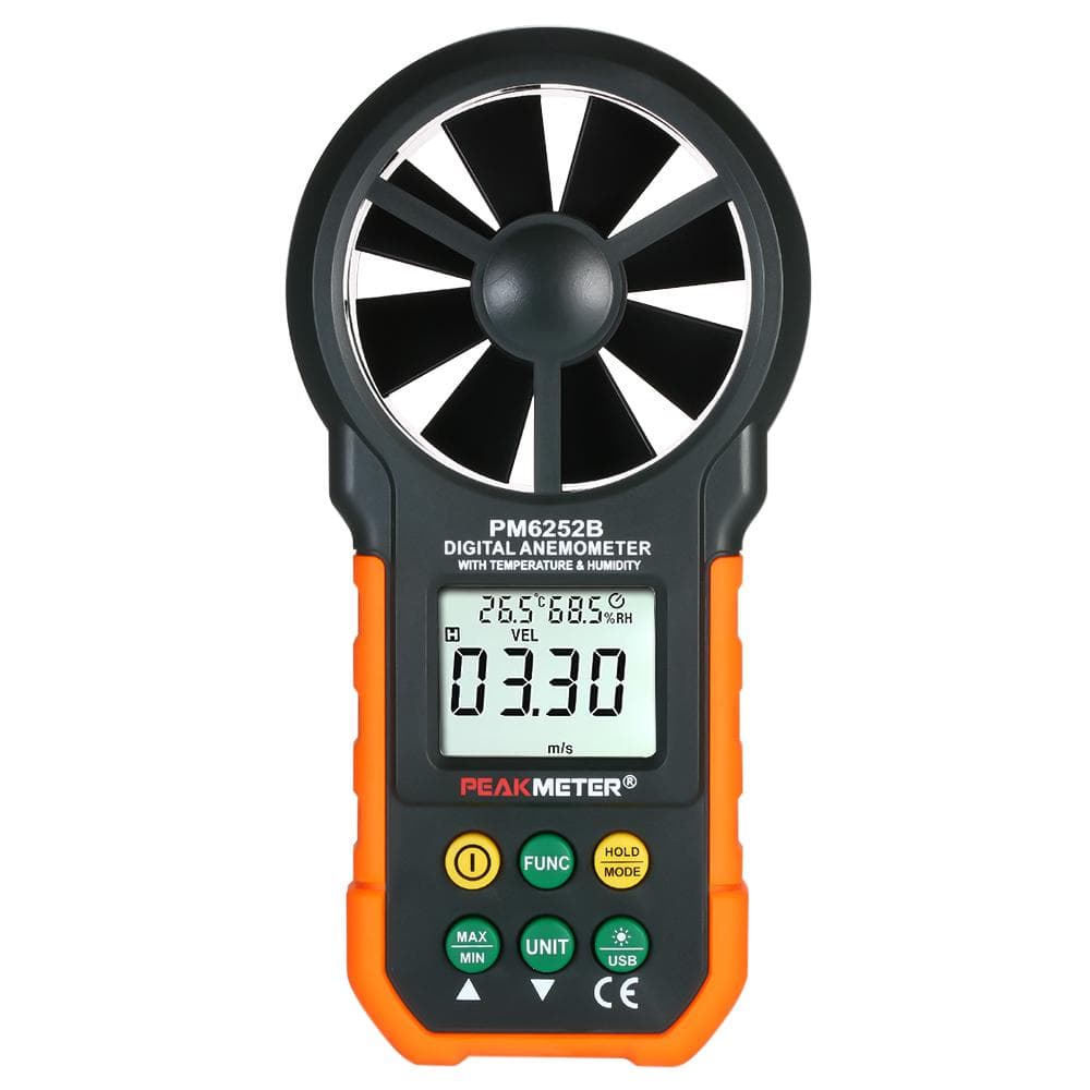 PEAKMETER Multifunction Digital Anemometer Professional Wind Speed Meter LCD Digital Anemometer Air