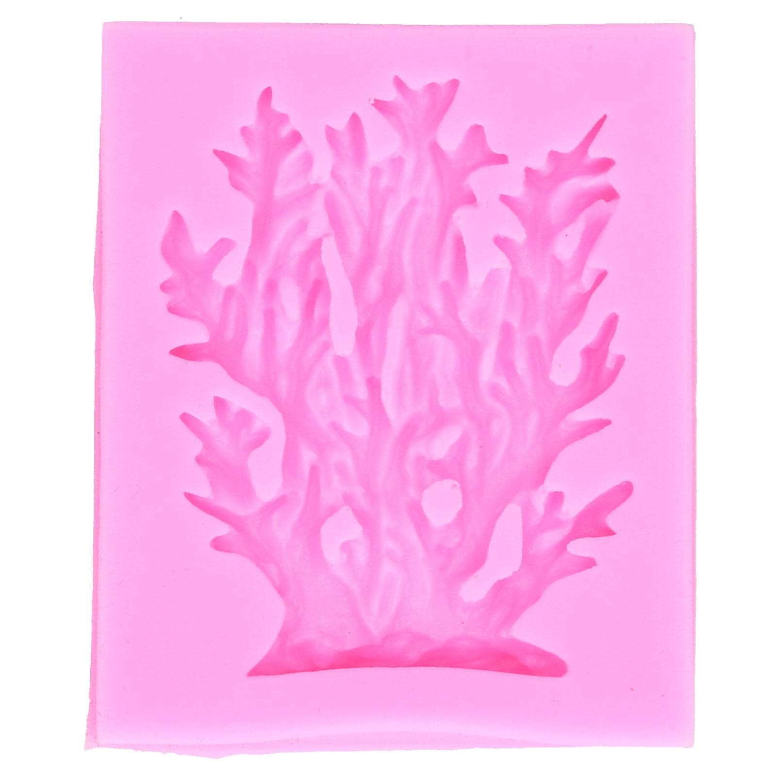 Coral Shaped Silicone Mold Fondant Chocolate Cake Decoration Mold DIY Baking MouldPink pink