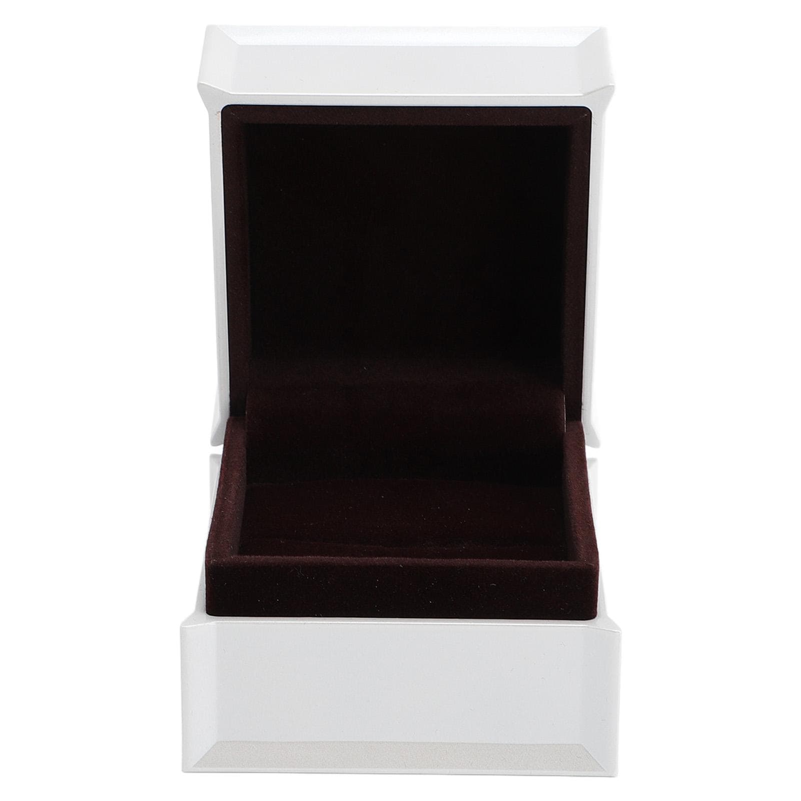 Jewelry Ring Gift Box Luxury Square Small Velvet Ring Box for Engagement Wedding White