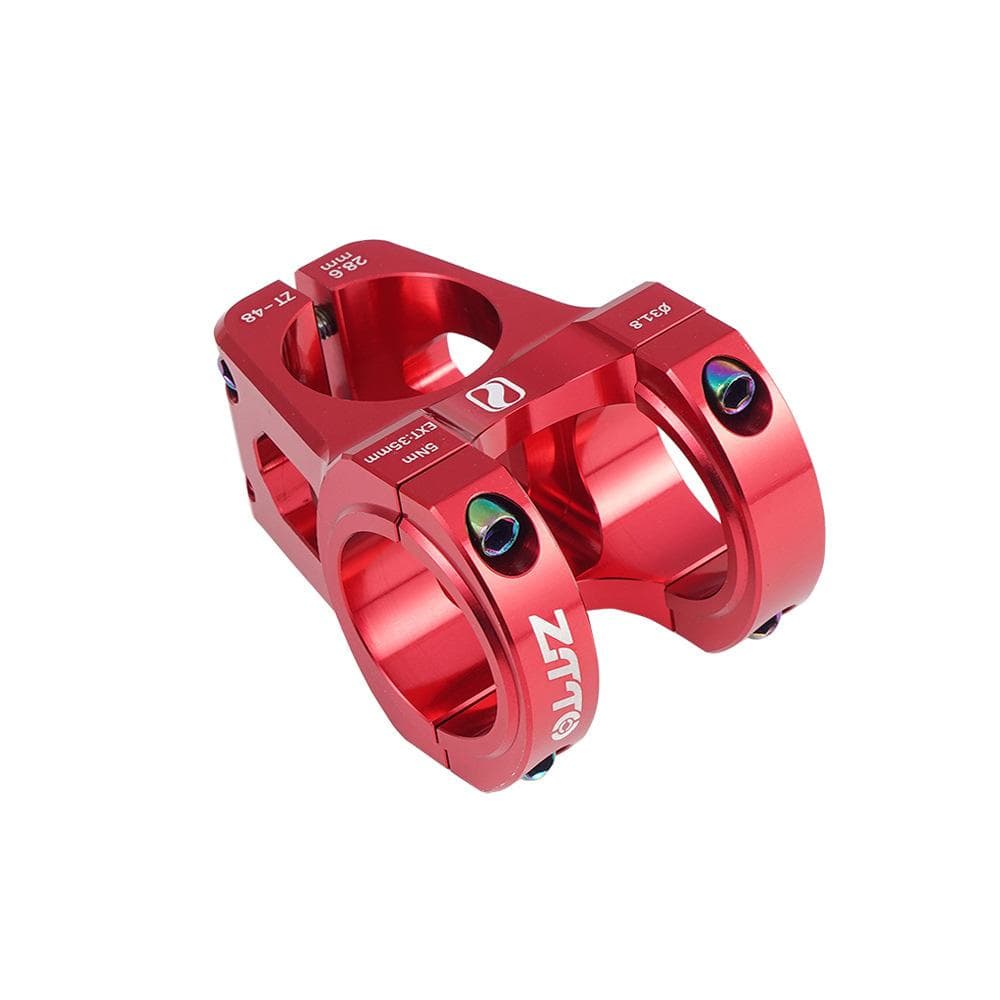 31.8*35mm Short MTB Stems Bicycle Aluminum Alloy Handlebar Stem for Road Bike Mountain Bike red