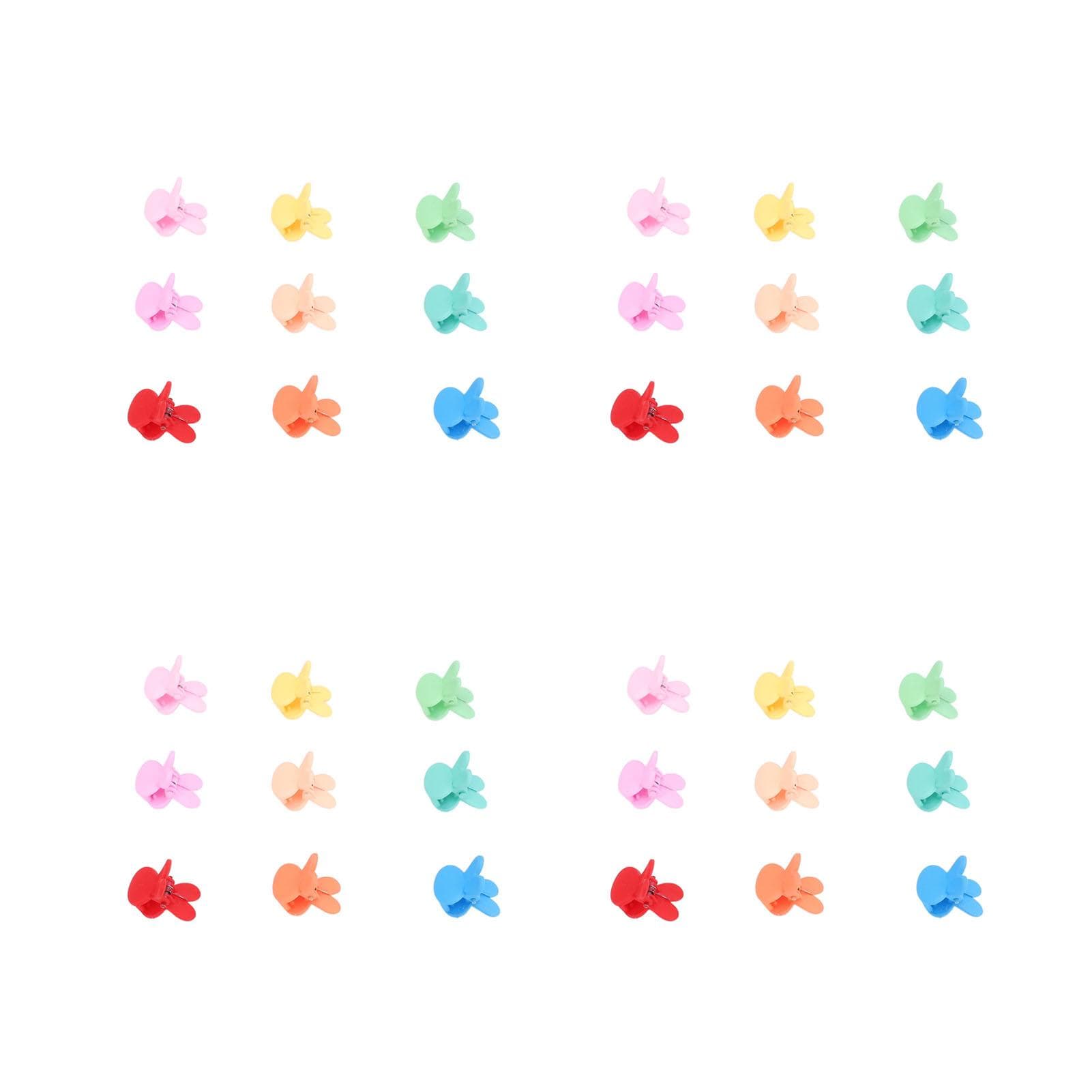 100pcs Cute Mini Bunny Hair Clip Hair Decoration Colorful Strong Hold Cute Rabbit Hair Accessories