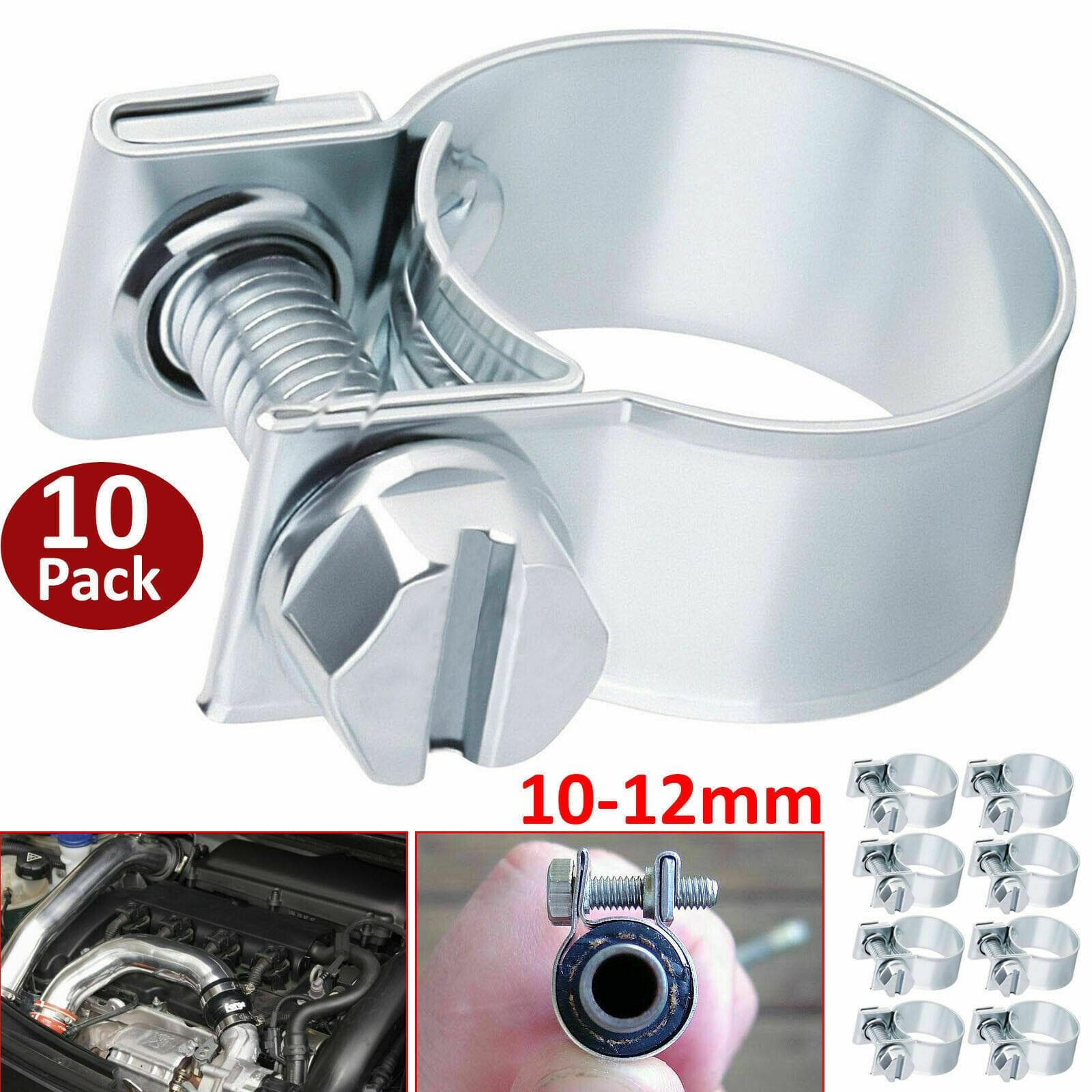 Fitting Hose Clamp Fuel Line Mini Parts Petrol Pipe 10mm-12mm