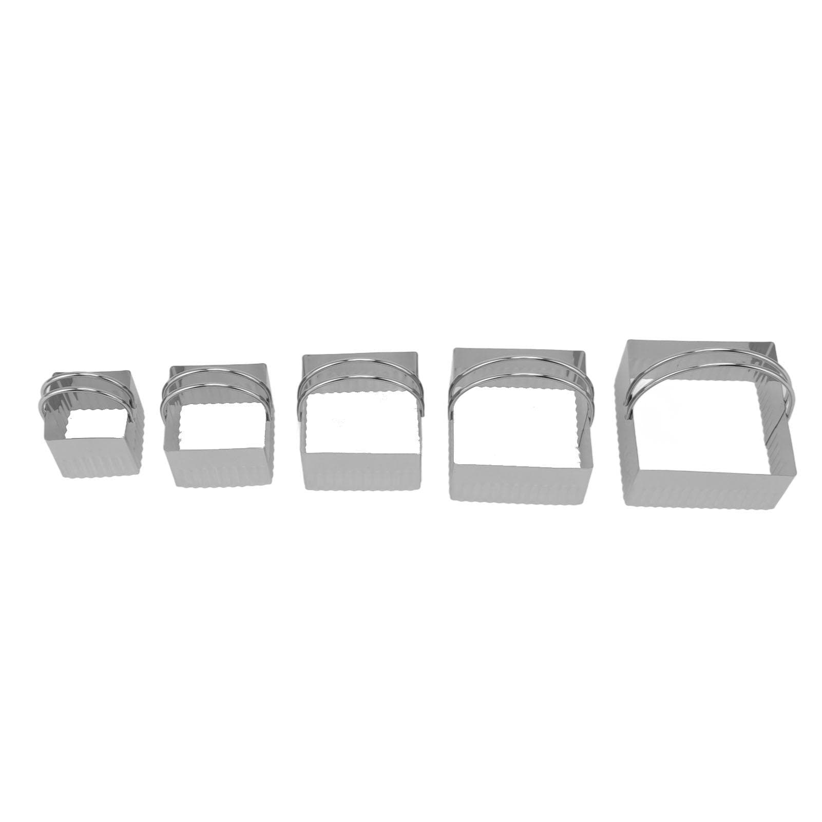 5 Pcs Cookie Cutters Set with Handle Stainless Steel Biscuit Mould for Baking Cooking Alentine Day L(for 6.5-9kg)