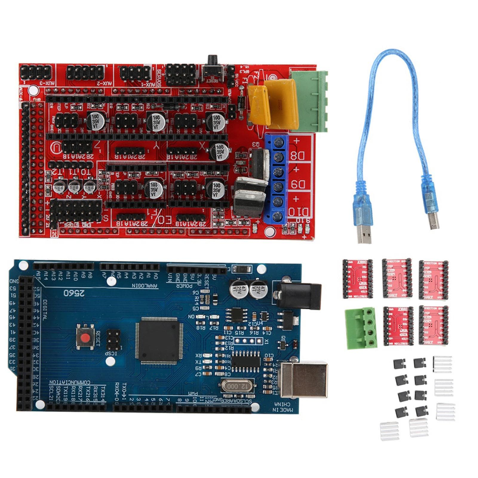 3D Printer Set for Mega 2560 R3 A4988 Stepper Motor Driver Module Printed Circuit Board