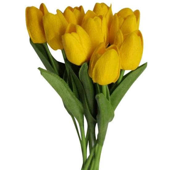 Blooming Bouquet 10Pcs/Set Faux Tulip Flowers Gift Photograph Prop Homen Decor red