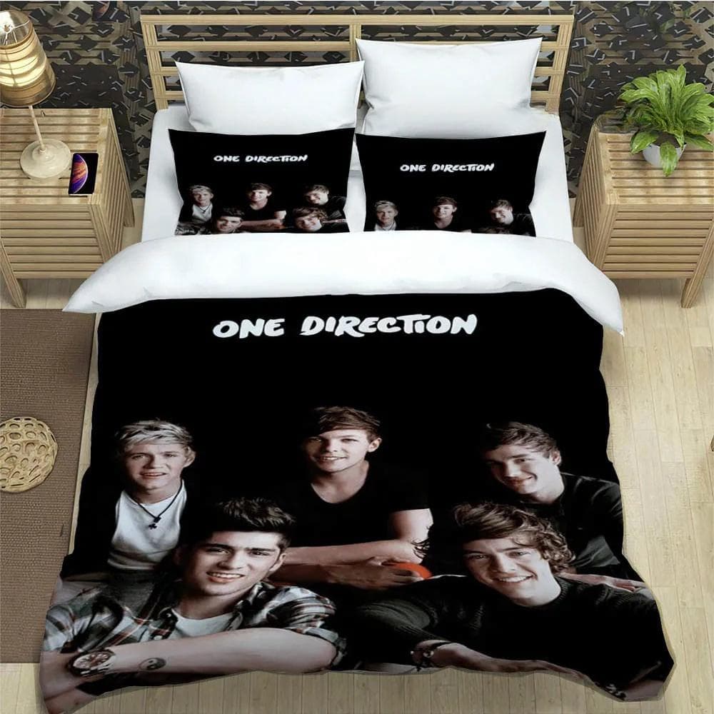 O-ONE Music Band Direction Bedding Set Single Twin Full Queen King Size Bed Set Adult Kid Bedroom Duvet cover Set Home Textile AU Single 140x210cm