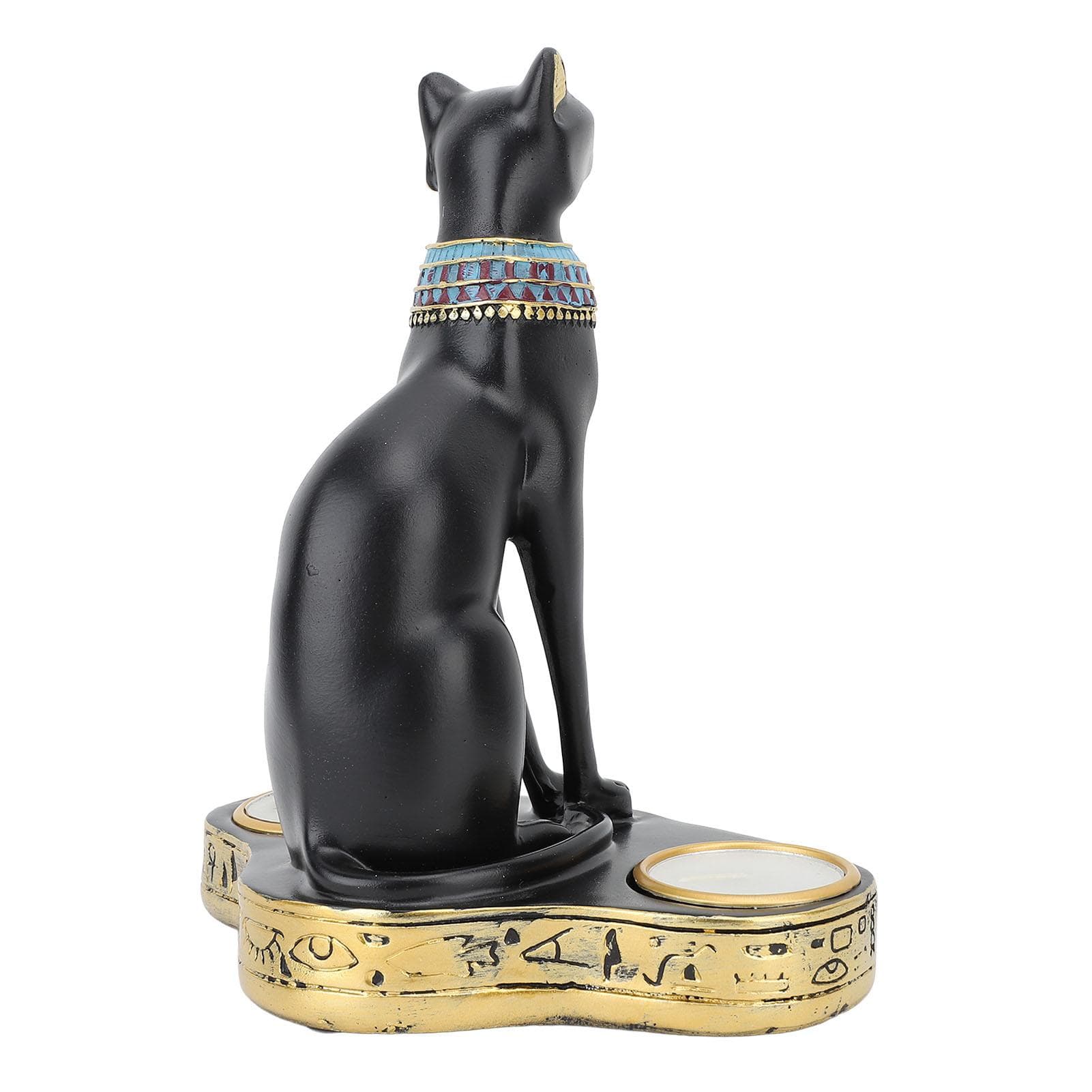 Egyptian Cat Candle Holder Decorative Resin Egyptian Cat Candlestick Exquisite Romantic Tealight