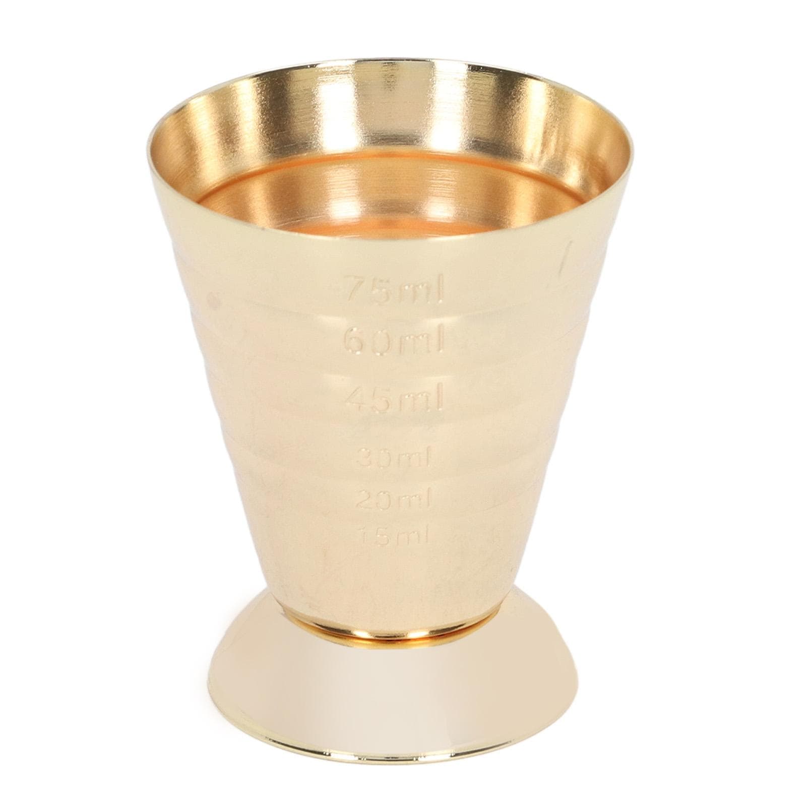 Bar Measuring Cup High Accuracy 3 Scales 304 Stainless Steel Cocktail Jiggers for Bar Home L(for 6.5-9kg) gold