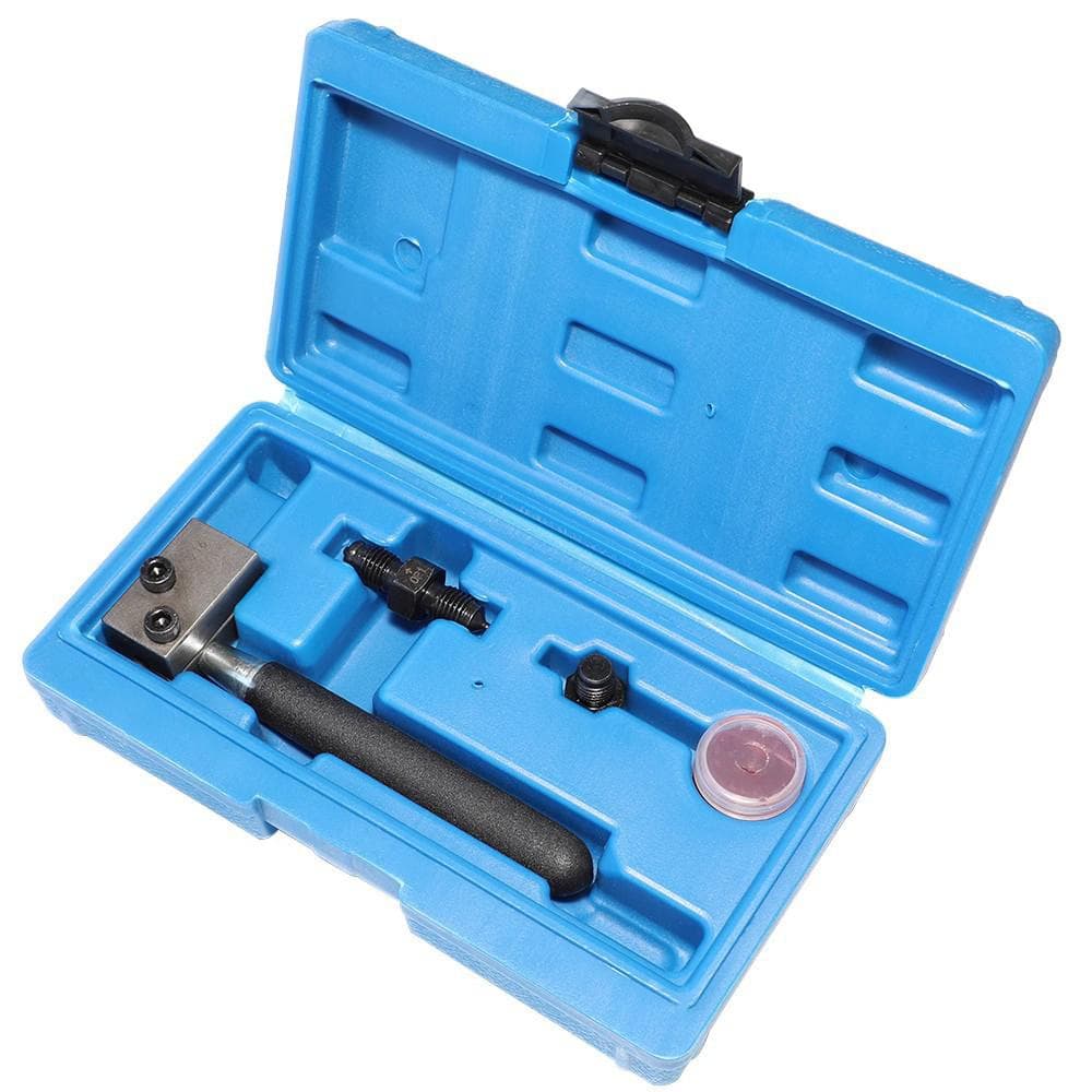 Professional Brake Line Double Flaring Tool Kit with Storage Box for 316 4.75mm Pipe Detachable blue