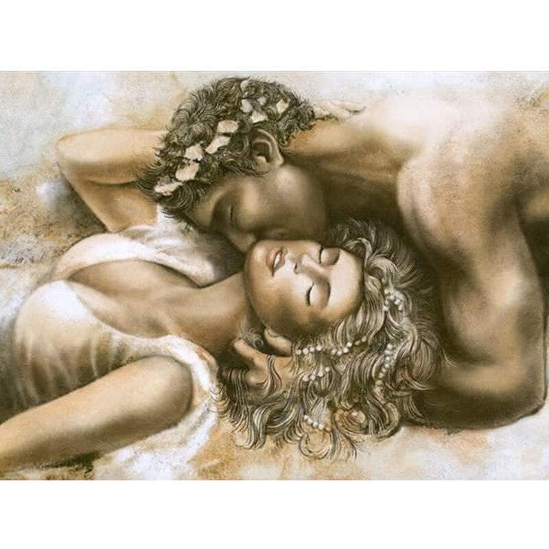 Full Round 5D DIY Diamond Embroidery Love Couple Diamond Painting Cross Stitch Rhinestone 20X30CM