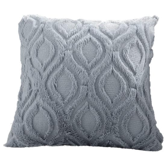 Throw Pillow Cover Easy to Replace Decoration Anti-Tear Portable Elegant Appearance Pillow Case Bedroom Decor 45x45cm light grey