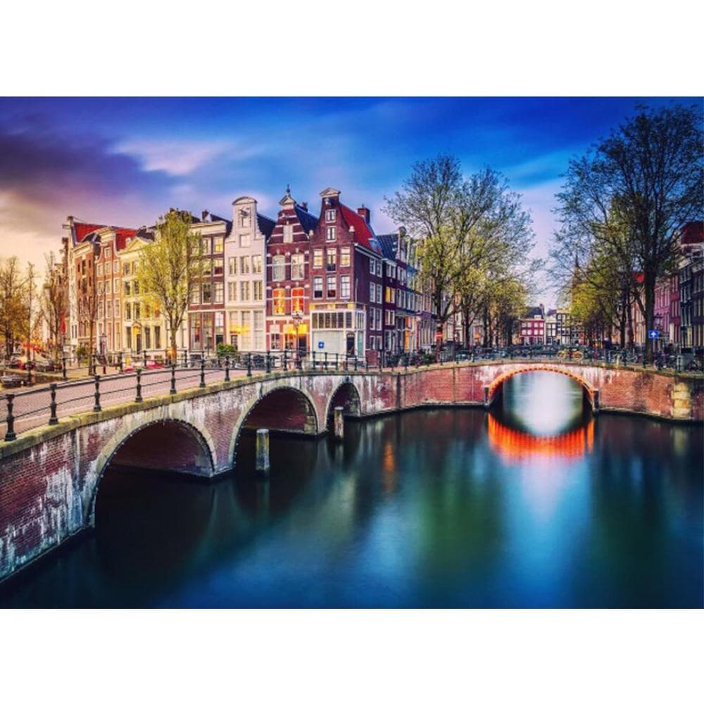 5D DIY Diamond Painting Cross Stitch Amsterdam Netherlands Children Gifts Home Decoration 20X30CM
