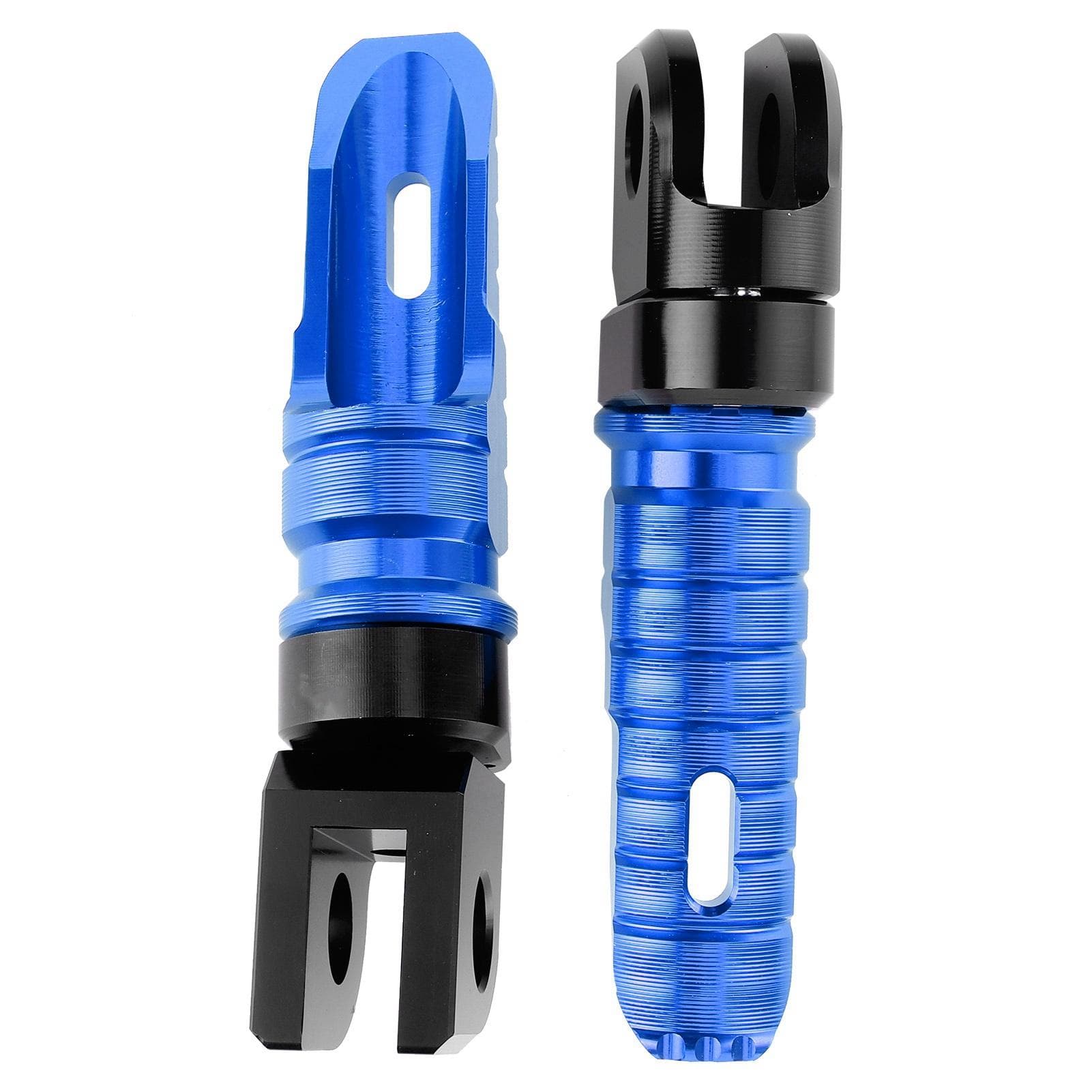 Pair of Front Foot Pegs Aluminum Alloy Pedals Fit for Kawasaki Ninja Z125 PRO Z250SL Z400 Z900Blue