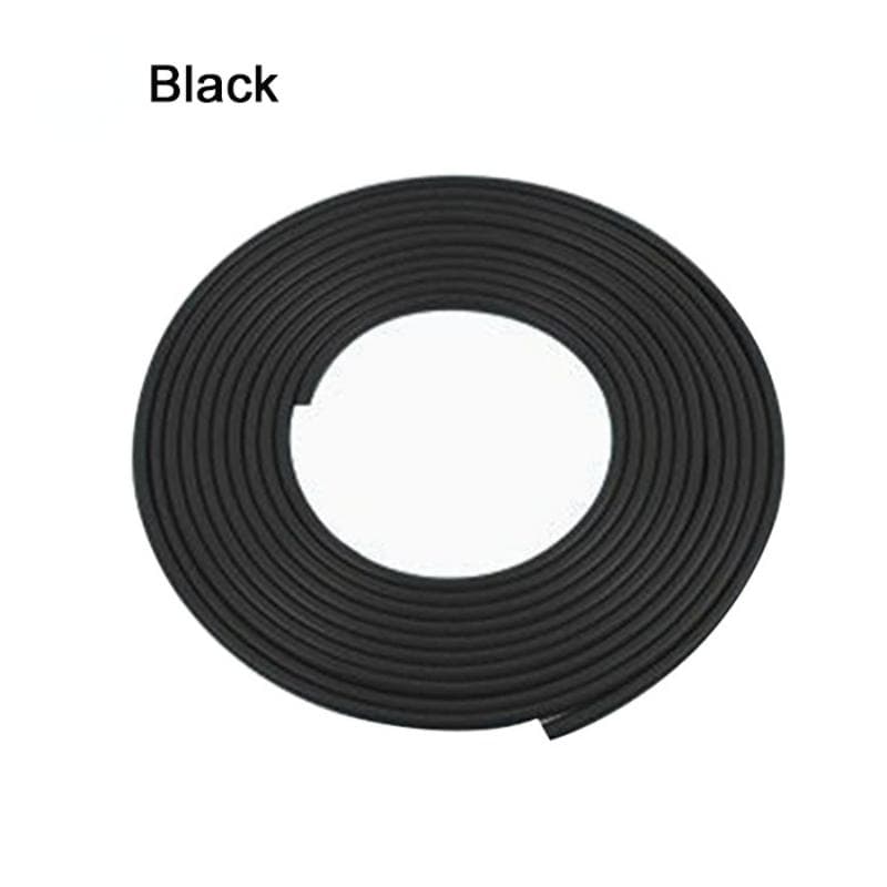 Car Door Anti Collision Strip U Type Universal Car Door Protection Edge Guards Trim Styling Moulding Strip Rubber Scratch Bumber 5M black