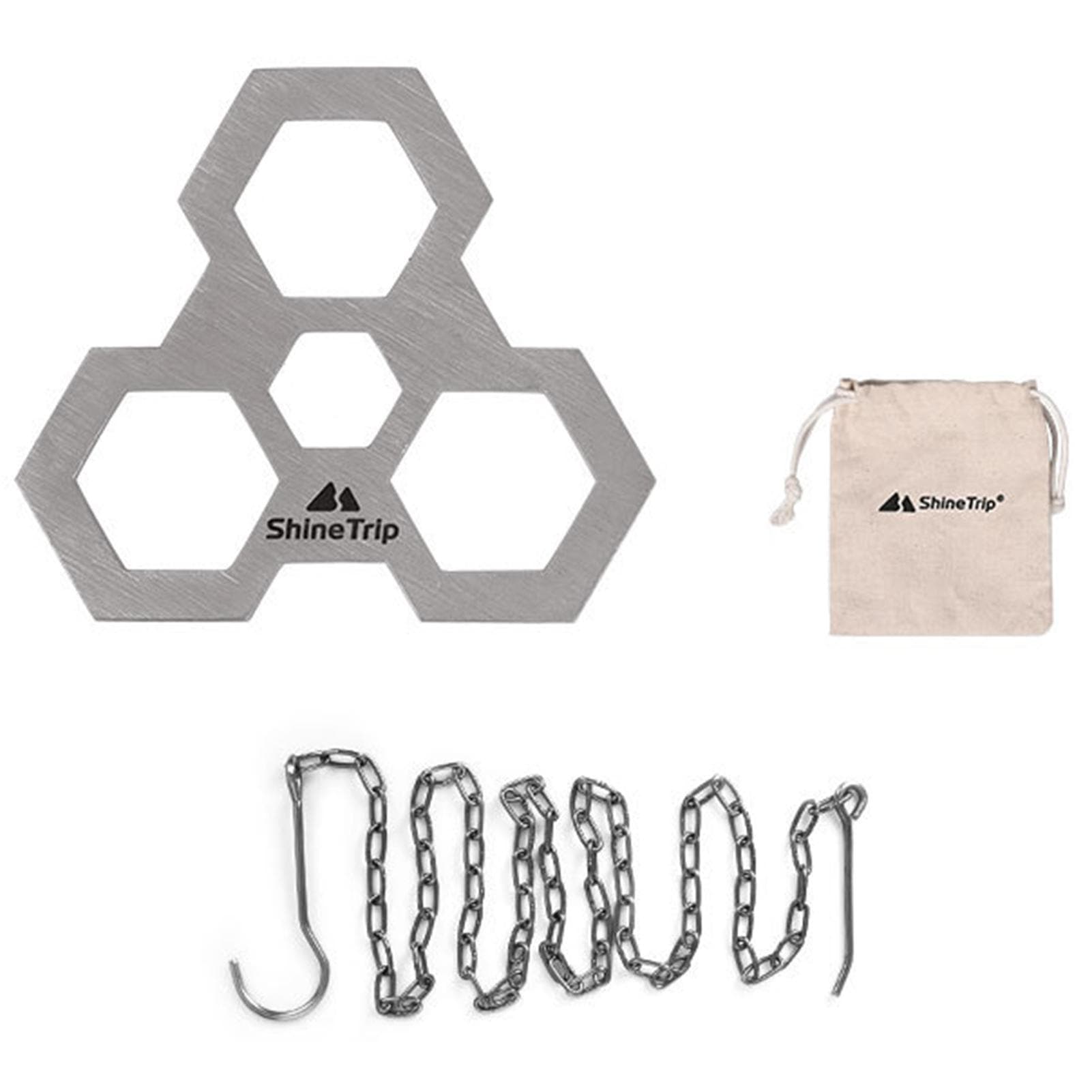 Outdoor Camping Barbecue Tripod Hanging Rack Stainless Steel Campfire Grill Pot Hanger Type 1