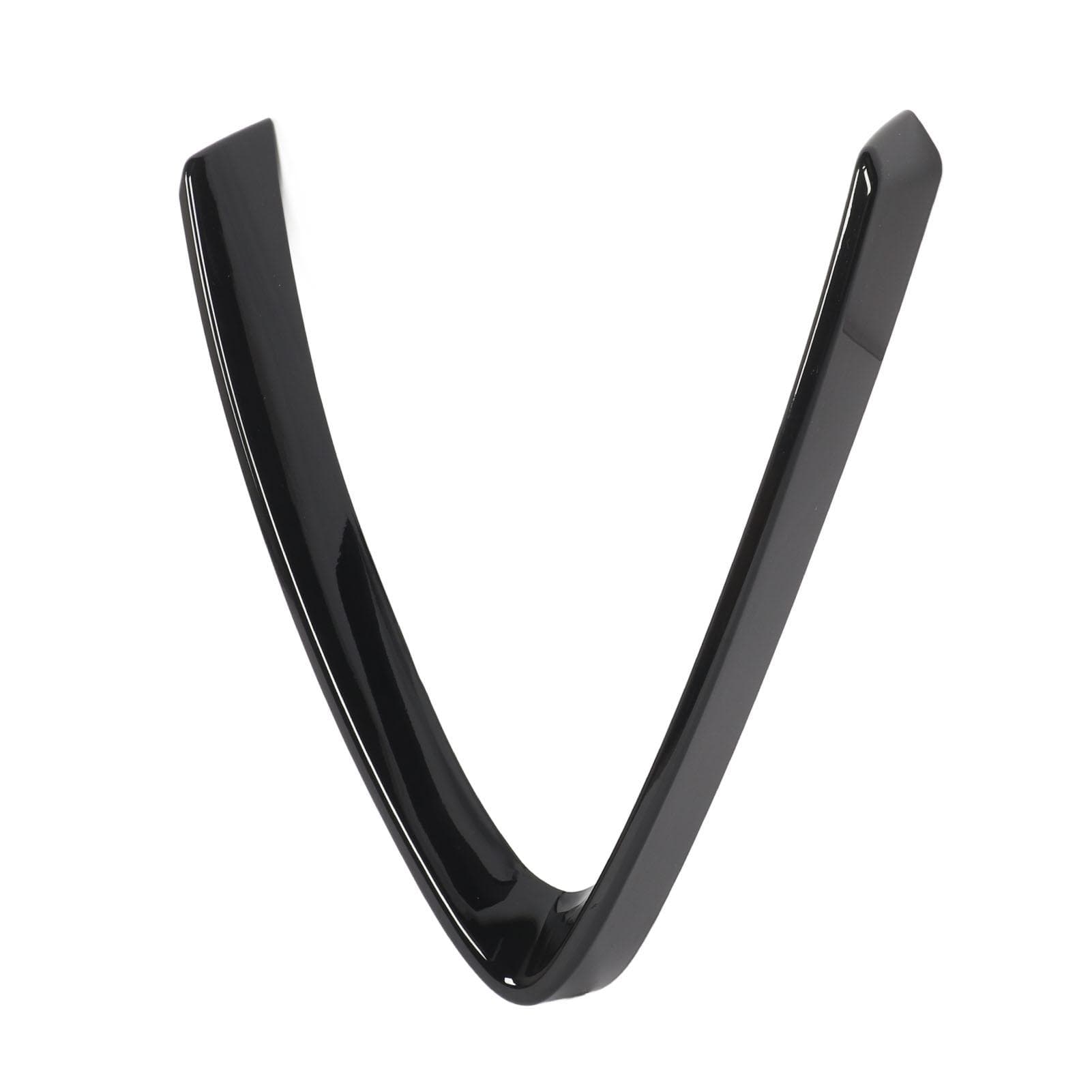 Bumper Grill Trim V Shape Frame Decoration Bright Black Replacement for Alfa Romeo Stelvio 2017 to