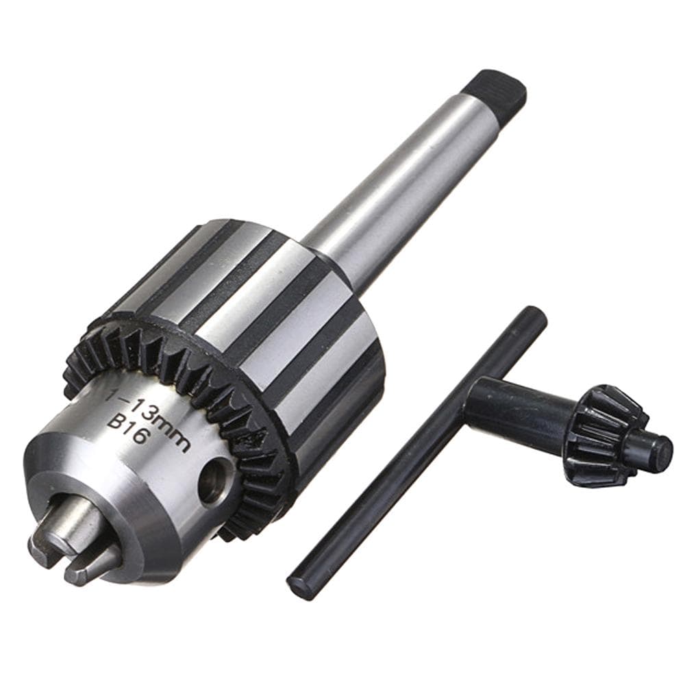 Mini Carbide Steel MT2 Drill Chuck Arbor 5/64 To 1/2 Self Tighten Lathe Tools black/silver