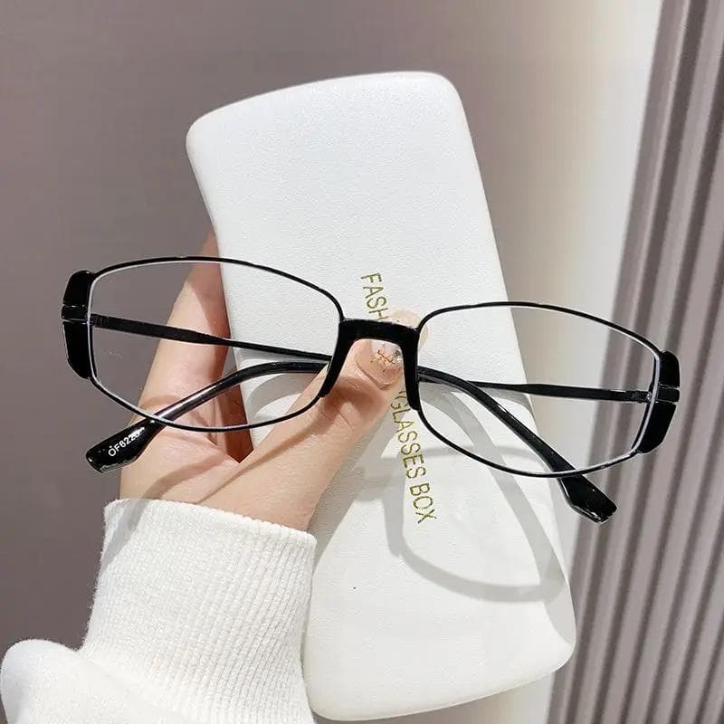 New Retro Tea Narrow Frame Sunglasses Luxury Cat Eye Metal for Women Vintage Men Travel Outdoor
