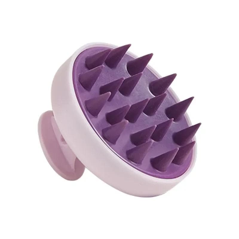 1pc Silicone Shampoo Brush Head Scalp Massage Comb Hair Washing Combs Bath Shower Body Massage Brushes Salon Hairdressing Tools purple