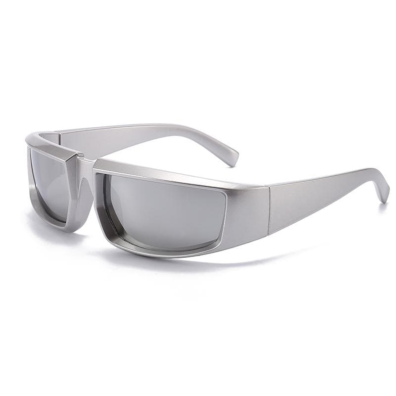 Y2K Sports Punk Sunglasses for Women Men Luxury Designer Square Goggle Sun Glasses Colorful Mirror Fashion Eyewear