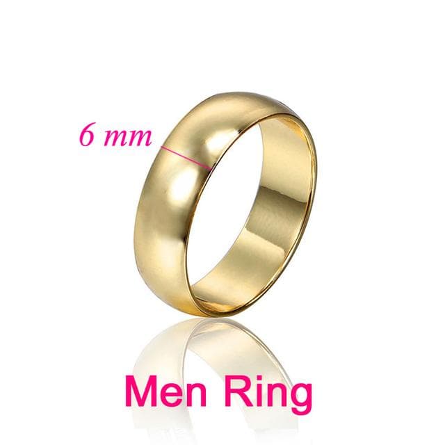 Rings for Couple Gold Engagement Ring for Men Women Wedding Jewelry 8