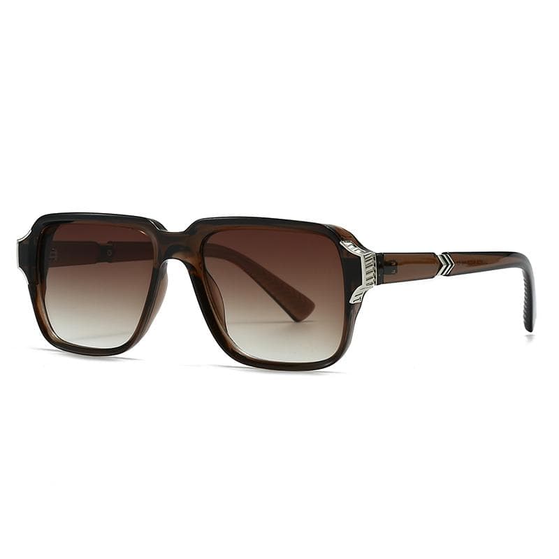 Popular Cross Border Men Sunglasses with Studs European American Street Style Instagram Influencer Square Sunglasses 36006