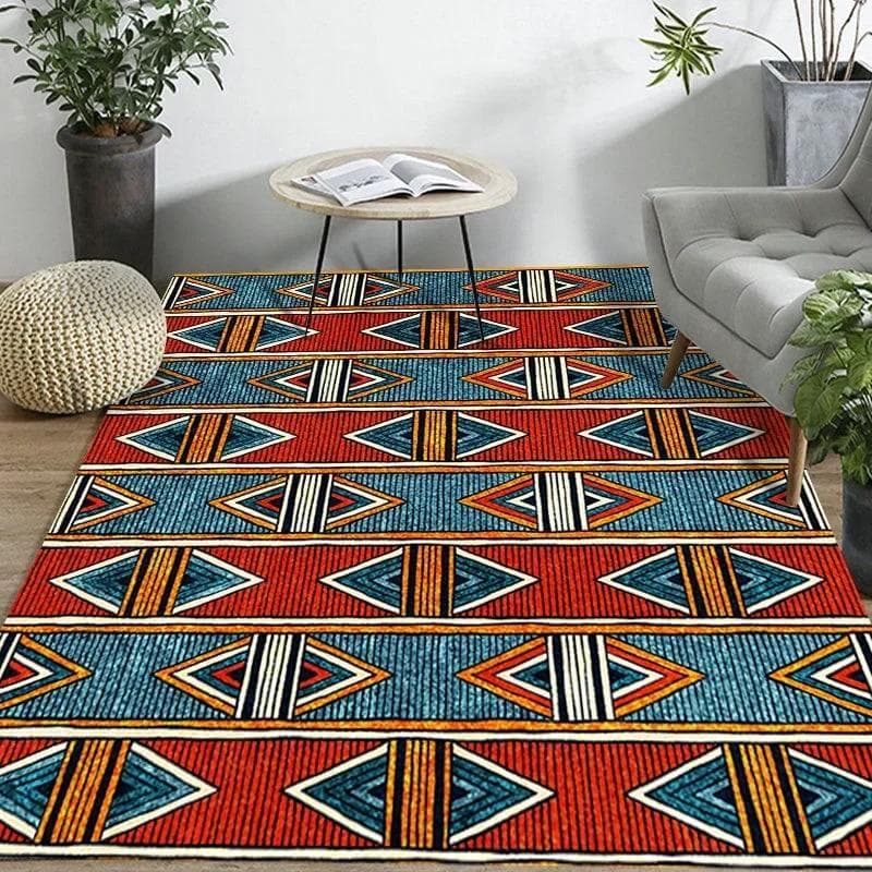 Moroccan Ethnic Style Carpet  Living Room  Coffee Table Carpet  Large Area Bedroom  Retro Bohemian Underfloor Mat Floor Mat Rug 50x80cm