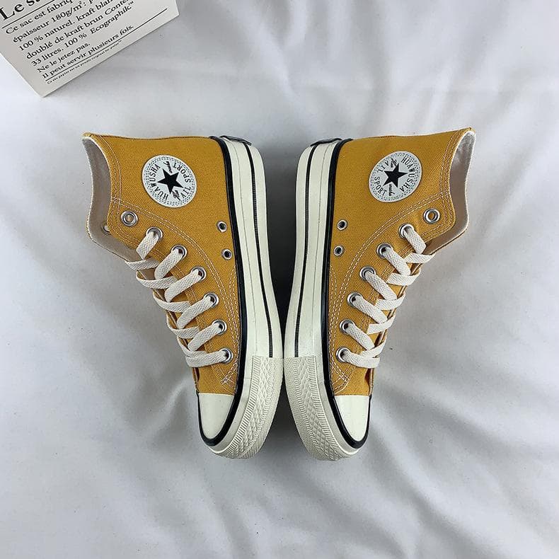 High-top Canvas Shoes Women's Spring and Autumn New Student Retro All-match Sneakers 38