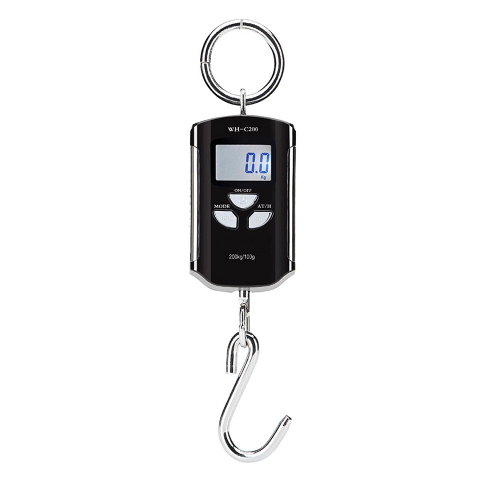 Digital Hanging Scale 200kg/ 440lb Portable Crane Scale LCD Backlight Steel Hook Scales for Farm