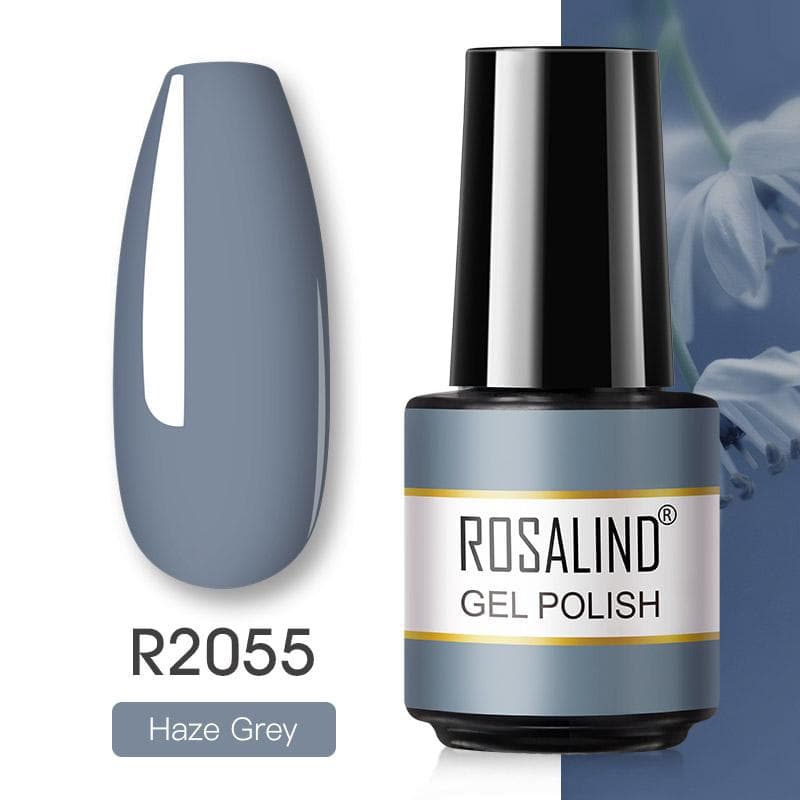 ROSALIND 7ml Nail Gel Polish Soak Off Pure Color Nail Gel Bright For Nail Art Design LED/UV Lamp