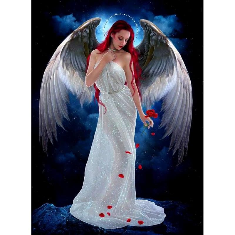 5D DIY Diamond Painting Full Round Drill Cartoon Angel Rhinestone Embroidery Cross Stitch 20X30CM