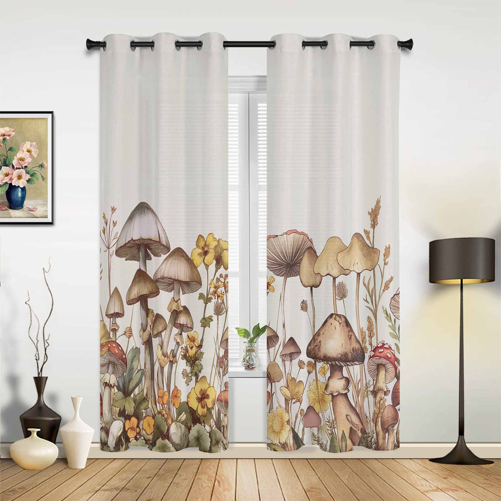 Bamboo Forest Green Bamboo Plant Window Curtains Bedroom Kitchen Drapes Panel Home Decor Curtains for Living Room 135W x 60H(cm)