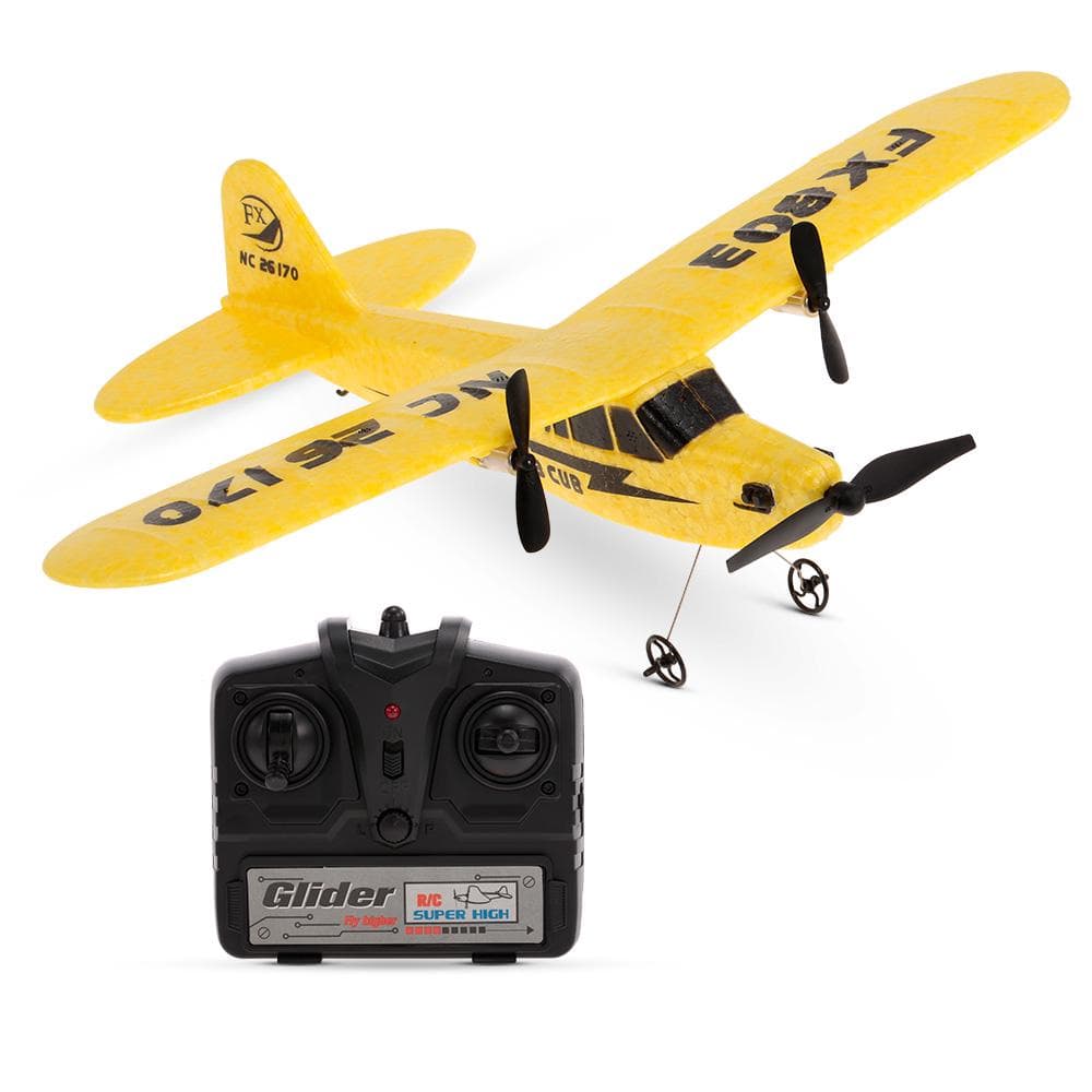 FX-803 2.4G 2CH 340mm Wingspan Remote Control Glider Fixed Wing RC Airplane Aircraft RTF yellow
