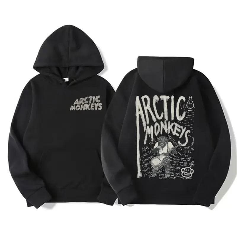 Retro Rock Arctic Monkeys Music Album Graphic Hoodies Men Vintage Oversized Hip Hop Hoodie Punk Sweatshirt Tour Double Sided S